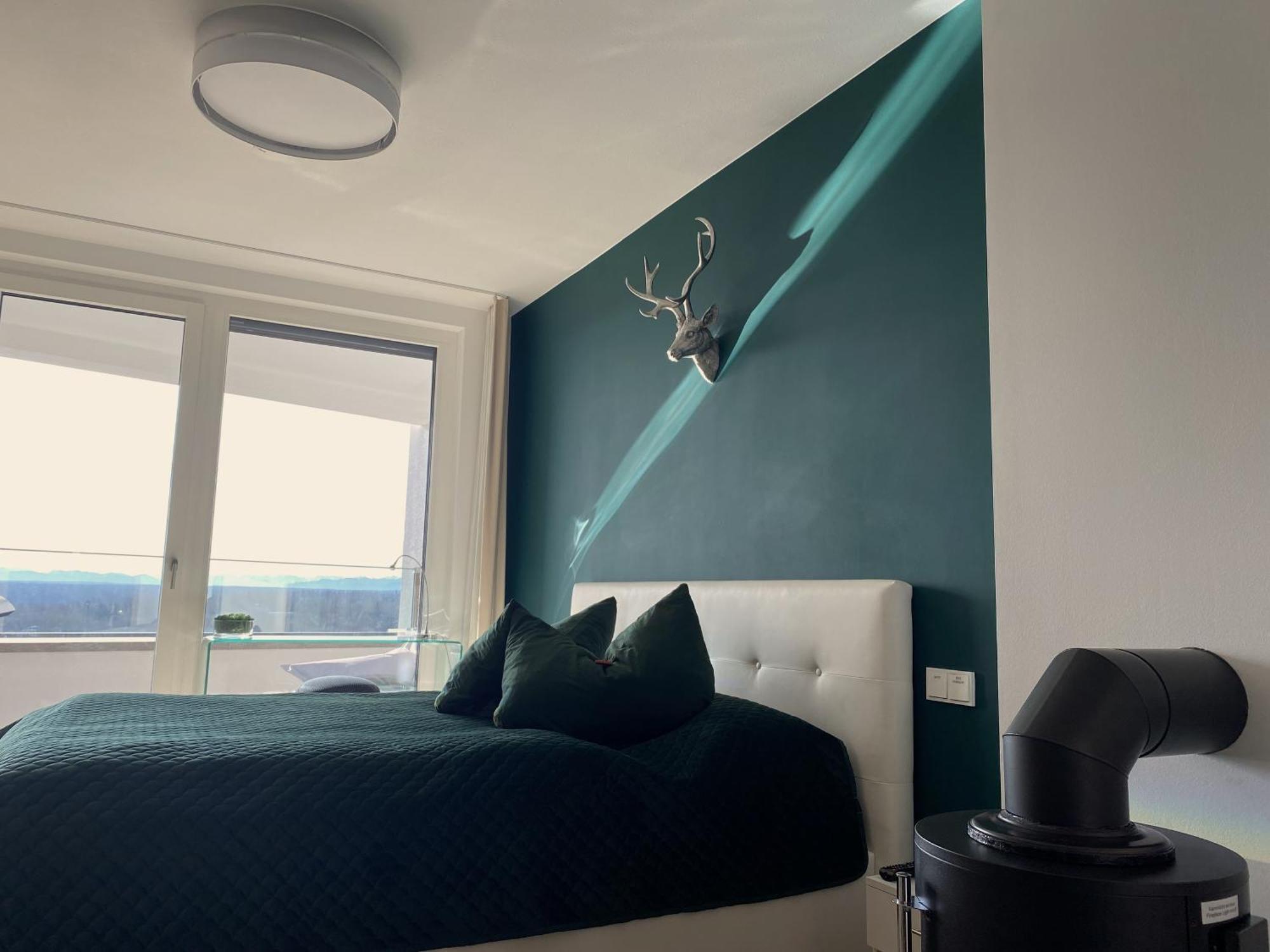 Alpen-Panorama Suite - Einzigartige Privatsuite Hoch Ueber Muenchen, 12Tes Og, Alpenblick, Loggia, Whirlpool, 15 Minuten Zum Zentrum, Ruhe Und Erholung In Der Stadt Muenchen Fuer Privat Und Geschaeftlich Reisende Bagian luar foto